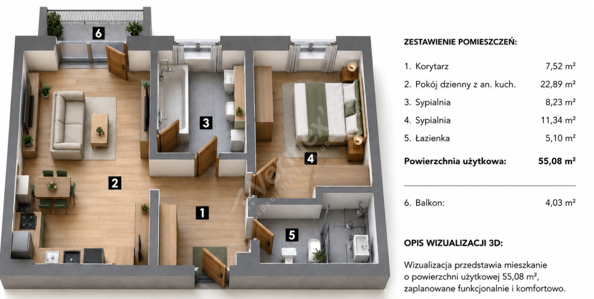 Mieszkanie – Wrocław, Nowy Dwór, Fabryczna - Widok 4