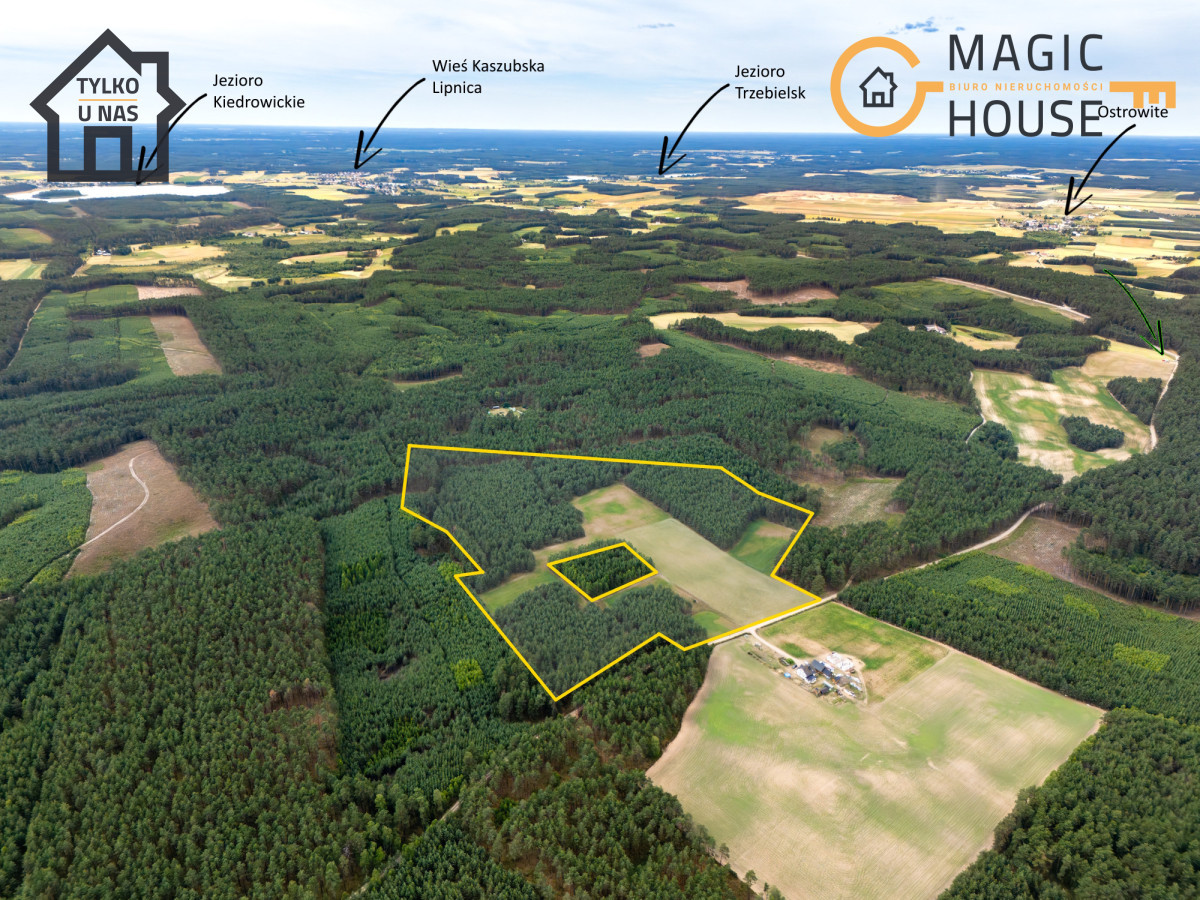 Działka 11,09 ha z mediami | blisko jeziora | Pomo - Widok 2