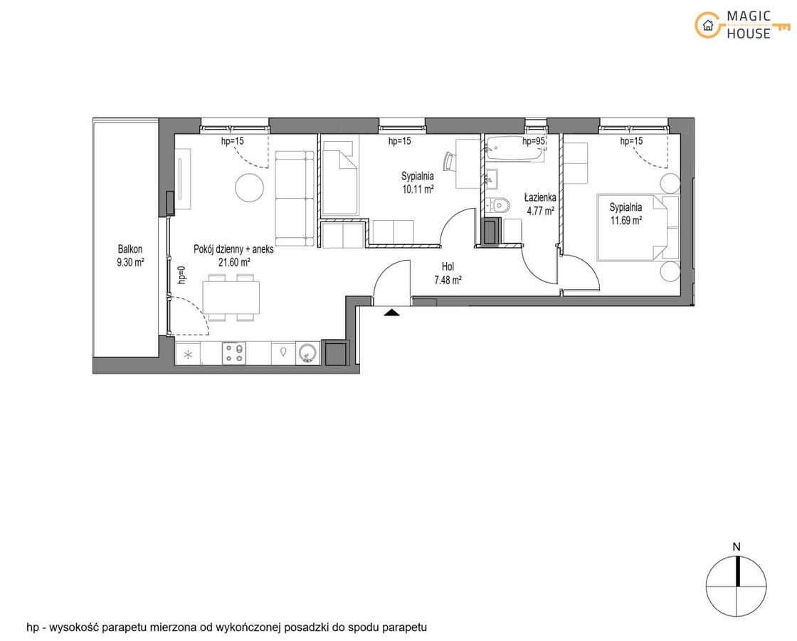 Apartment in Gdańsk, Lawendowe Wzgórze, Jasień - View 2