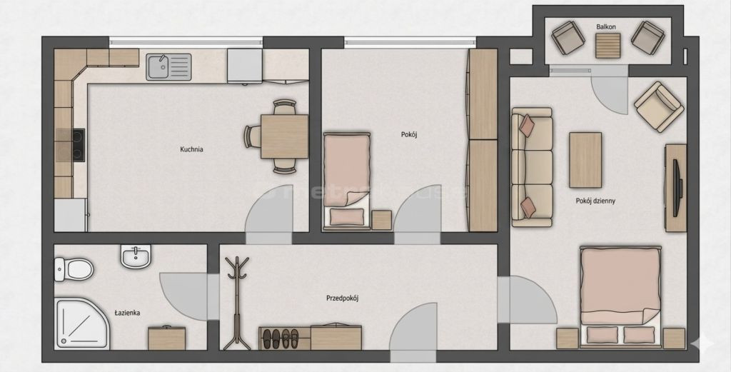 Sprzedam mieszkanie 52,59 m² w Zduńskiej Woli - Widok 2