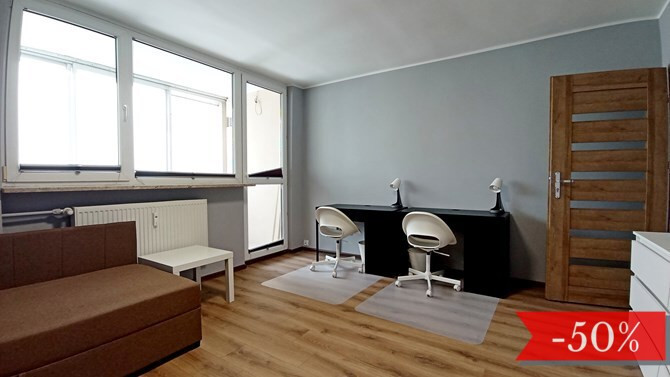 Duży pokój z balkonem, 17,2 m² – Remiszewska 20 - Widok 2
