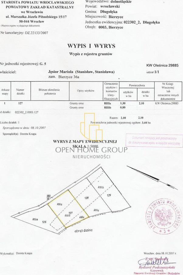 Łozina | Bierzyce | 2,10 ha | teren U/P1 | inwestycyjna - Widok 4