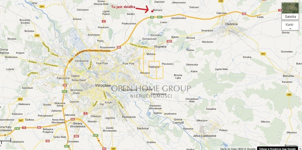 Łozina | Bierzyce | 2,10 ha | teren U/P1 | inwestycyjna - Widok 2