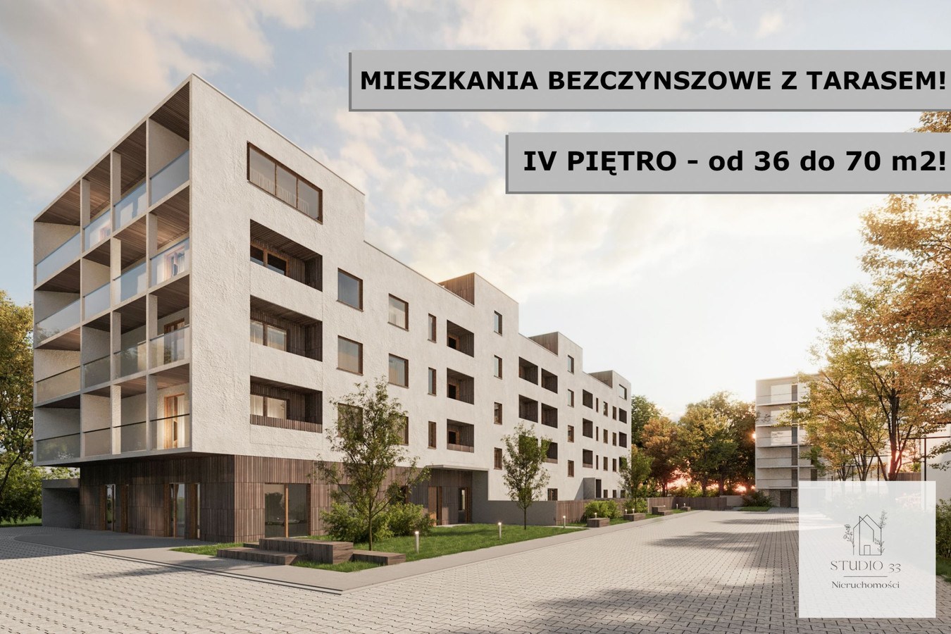 Mieszkania bezczynszowe z balkonem lub tarasem - nowa inwestycja w Lubinie