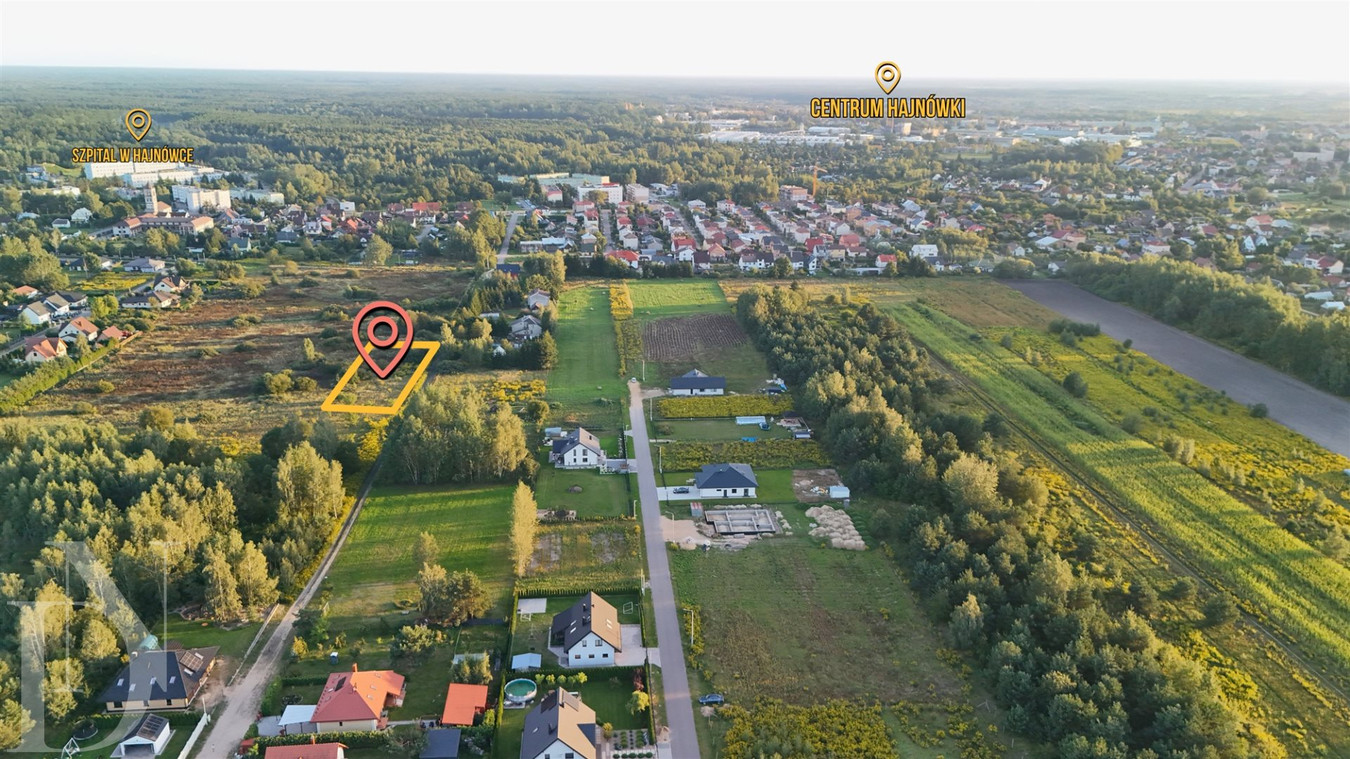 Działki budowlane Lipiny – WZ, media obok Hajnówki - Widok 2