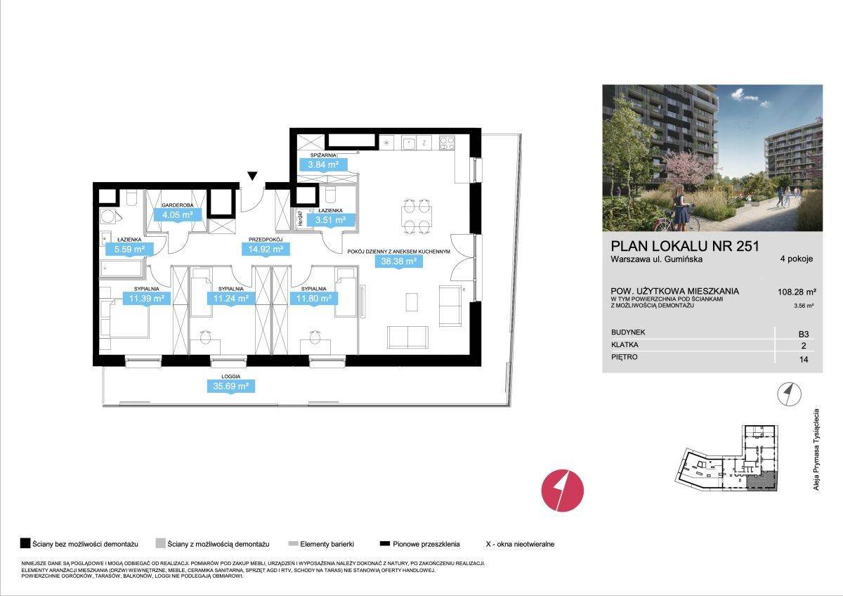 Komfortowy Apartament z Loggią, Wola - Widok 3