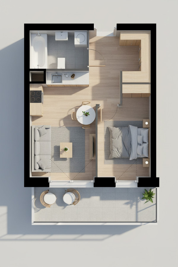 WYJĄTKOWA PROMOCJA! | 2 pokoje | Pryncypalna 66, Łódź - Widok 4