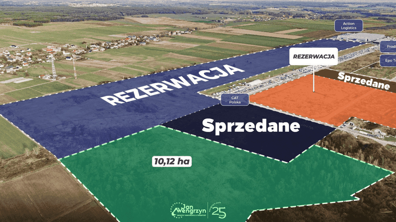 Działka przemysłowa 10 ha, przy skrzyżowaniu autostrad A4, A18, MPZP. media - View 4