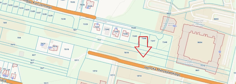 0% prowizji | Radom – działki 9 729 m² z WZ na 28 segmentów - Widok 4