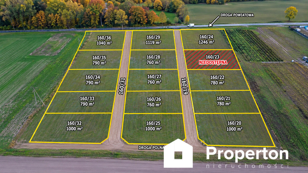 15 działek z WZ | Dom jednorodzinny | Gąsiorowo | 760–1246 m² - Widok 3