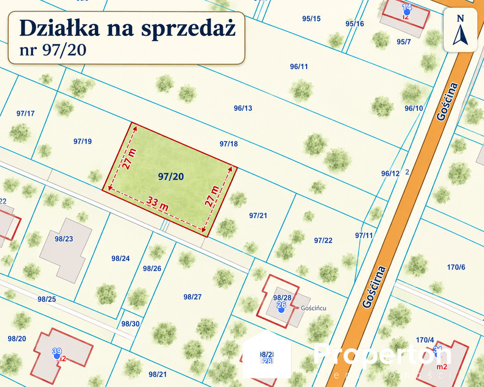 Działka w Ignatkach 886 m² z WZ - Widok 4