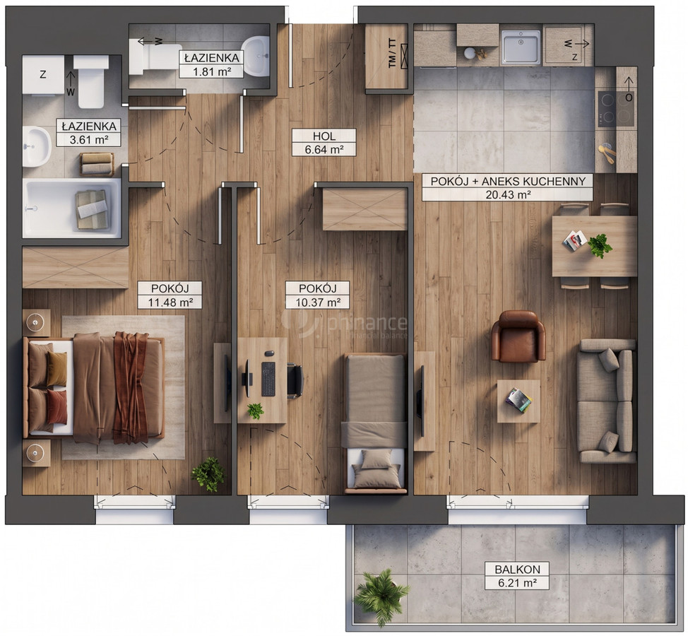 Apartment in Gdynia, Kacze Buki, Wielki Kack - Widok 2