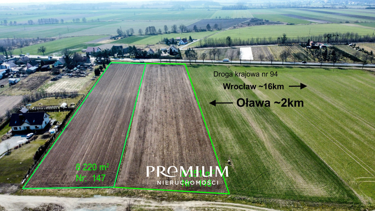 Działka przemysłowo-usługowa Stanowice 82,20 ar - Widok 2