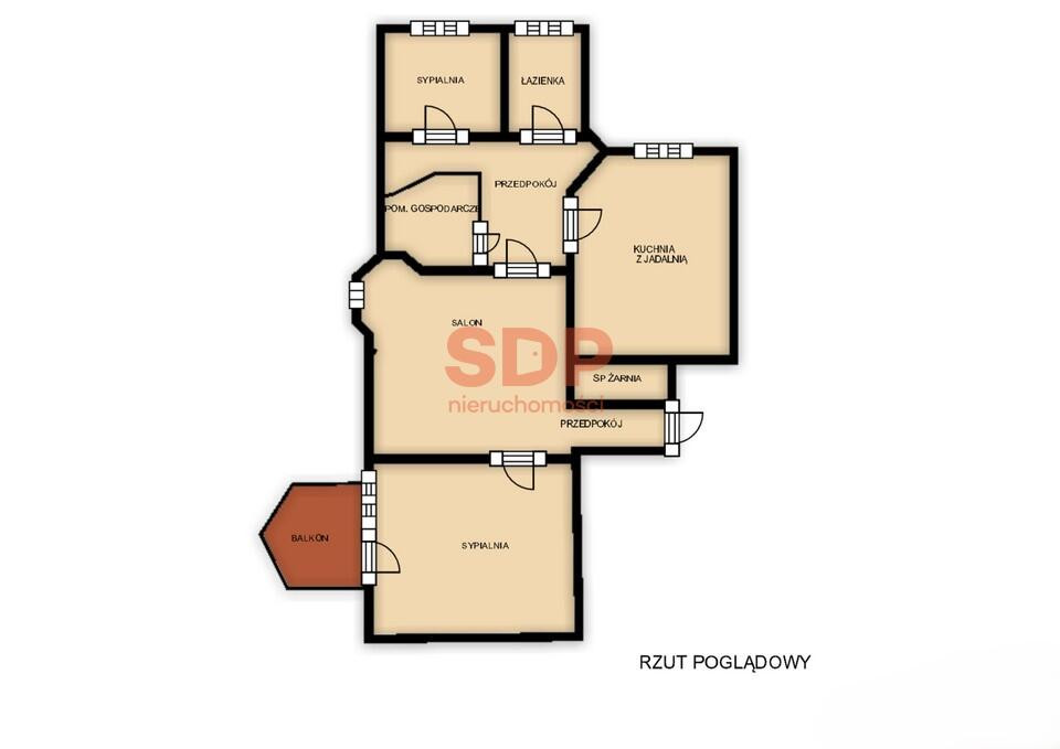 Apartment in Wrocław, Powstańców Śląskich, Krzyki - Widok 5