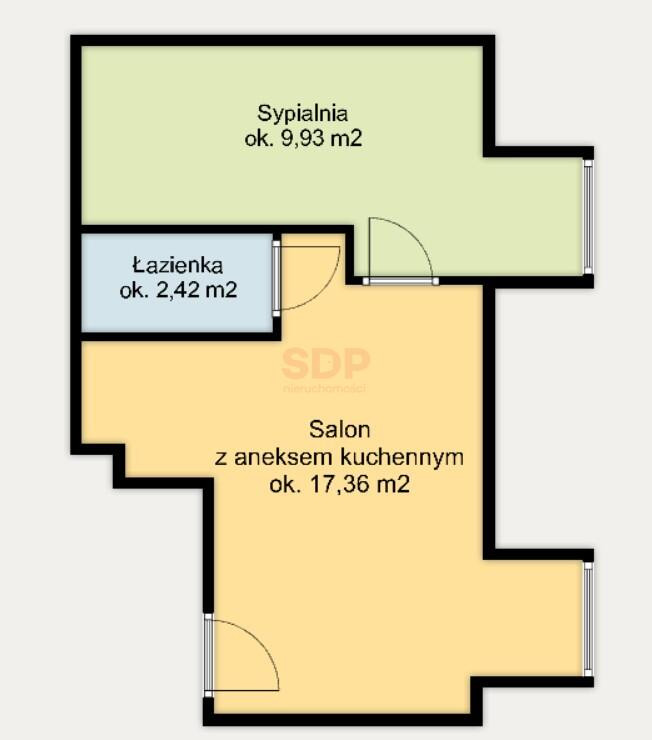 Szewska | 29,71 m² | Funkcjonalne 2 pokoje w centrum - Widok 2