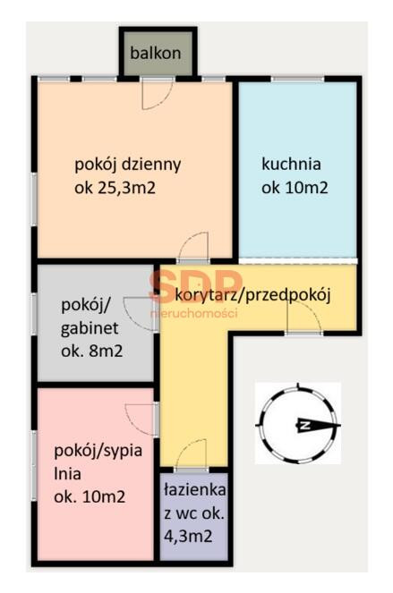 Apartment in Wrocław, Trójkąt, Krzyki - Widok 3