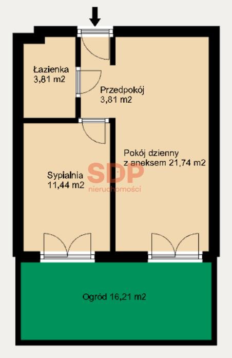 Mieszkanie 2 pokojowe z własnym ogrodem – pohled 3