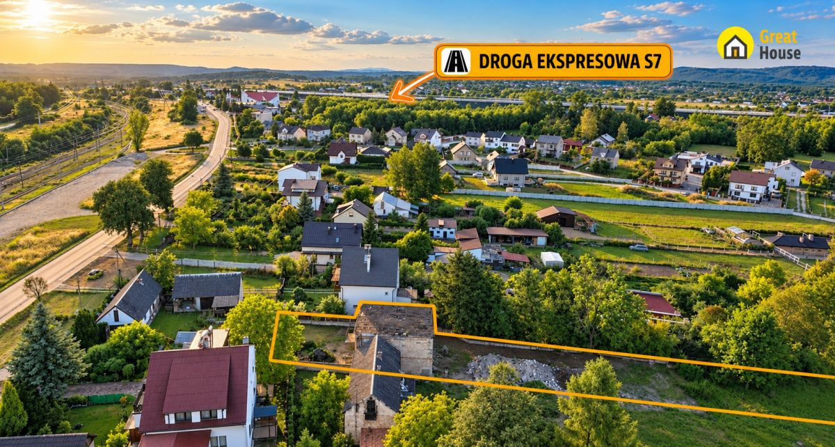 Działka 1656 m² z zabudową – Wolica, gm. Chęciny - Widok 4
