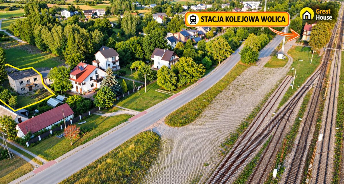 Działka 1656 m² z zabudową – Wolica, gm. Chęciny - Widok 3