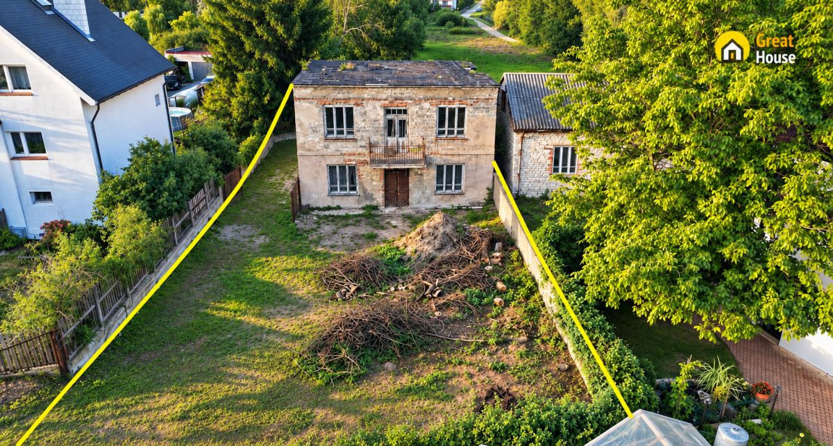 Działka 1656 m² z zabudową – Wolica, gm. Chęciny - Więcej