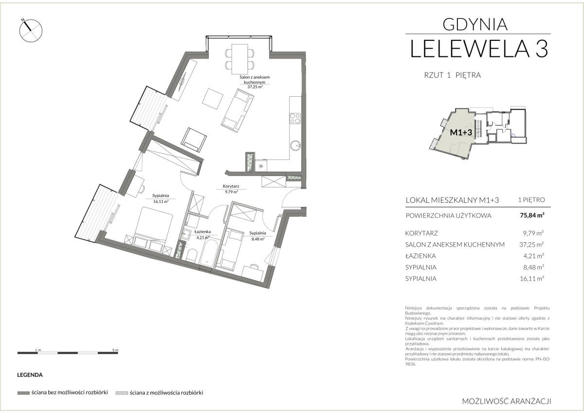 Apartment in Gdynia, Grabówek, Działki Leśne - Widok 3