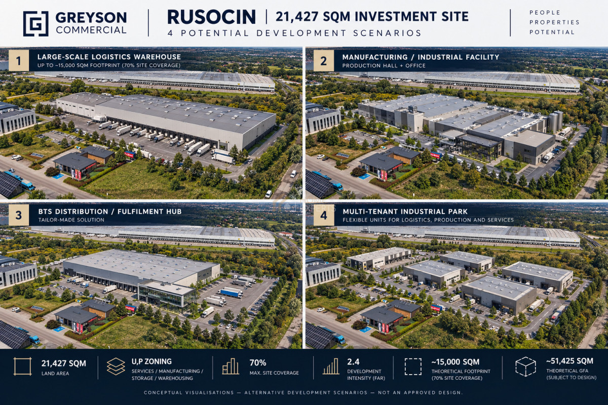 TEREN INWESTYCYJNY 21 427 m² | RUSOCIN | U,P | A1 - Widok 5