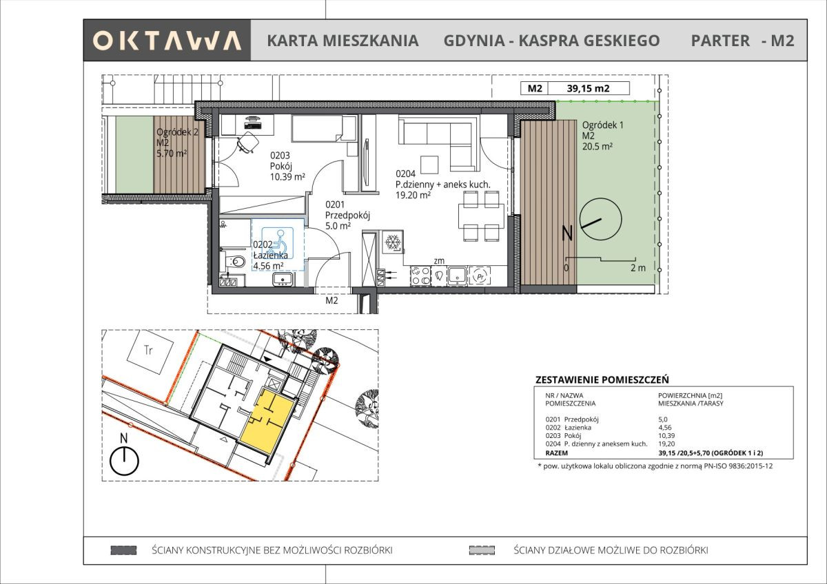 2 pokoje z ogródkiem Gdynia 8 min od SKM – pohled 3