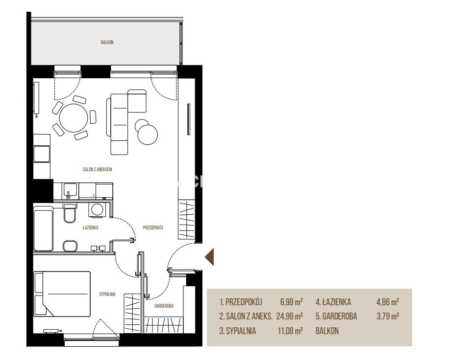 Apartment in Kraków, Łagiewniki-Borek Fałęcki - Widok 3