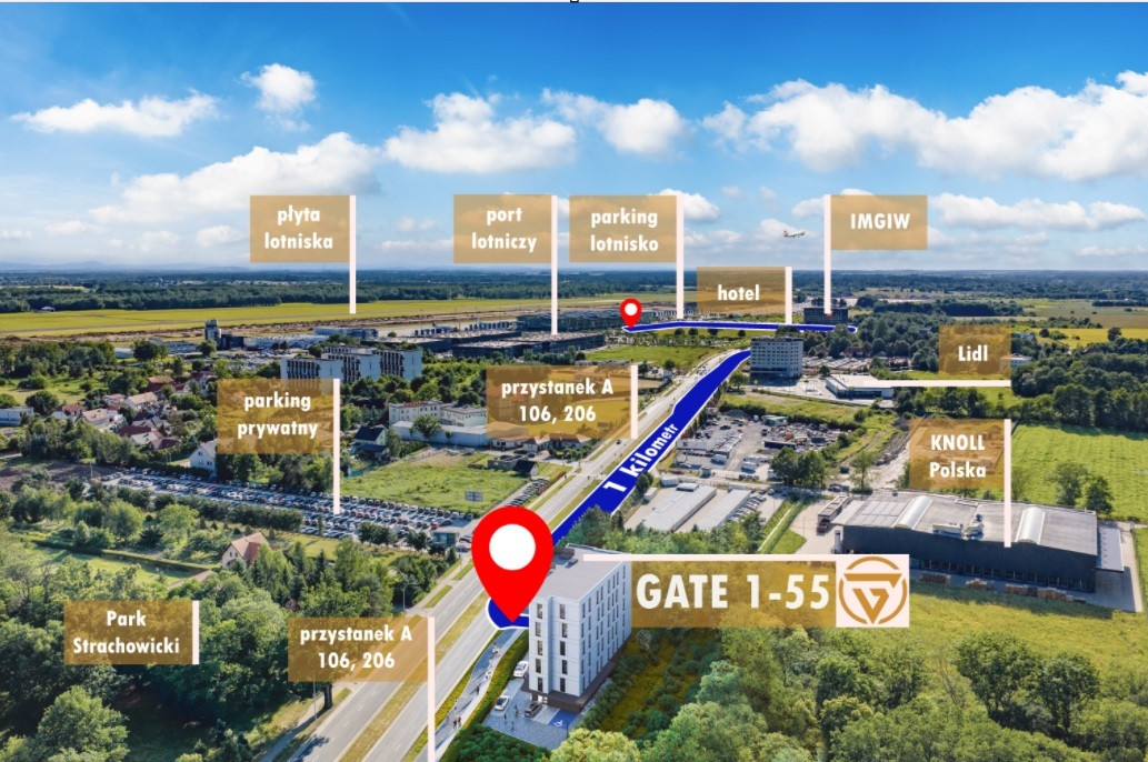 LOKALE BIUROWE BLISKO LOTNISKA_1 PIĘTRO_72 m² - Widok 4