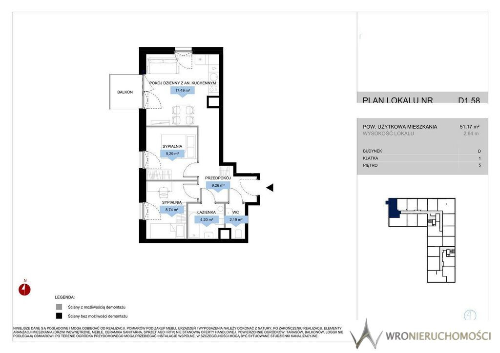 Apartment in Wrocław, Kleczków - View 2