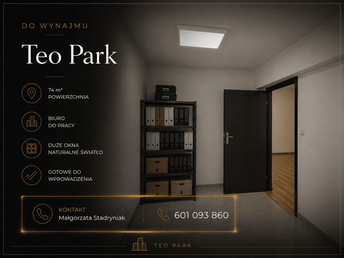 Buro dwupokojowe 74,17 m² w Teo Parku - Widok 3