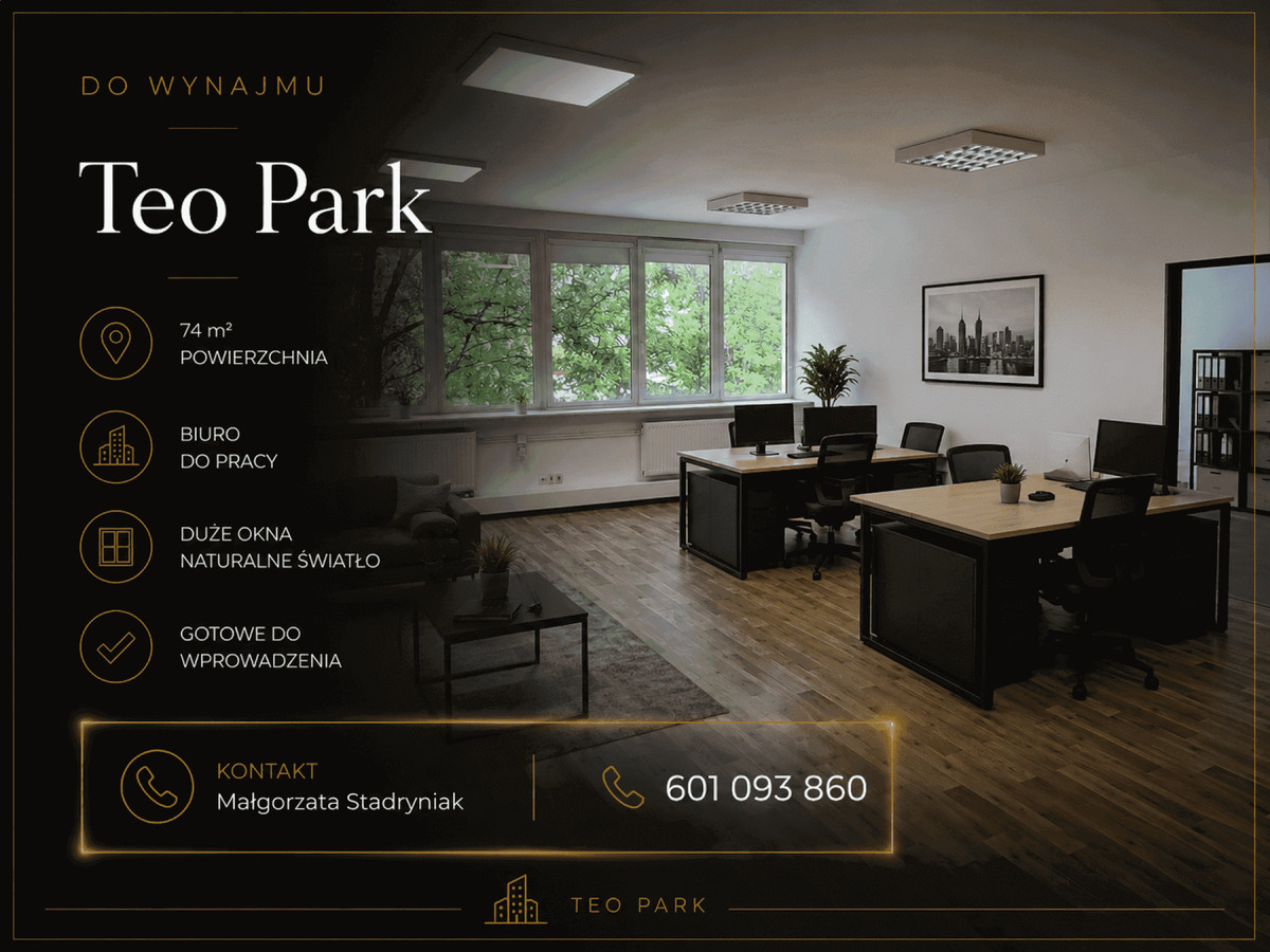Buro dwupokojowe 74,17 m² w Teo Parku - Widok 2