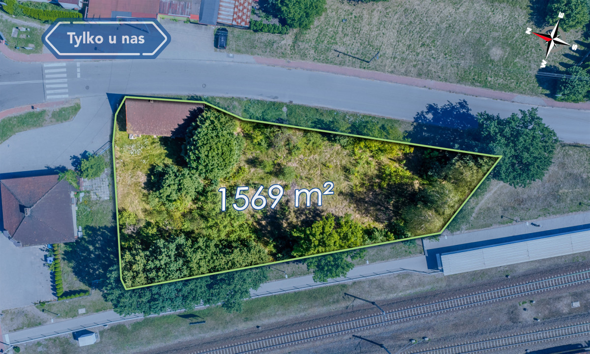 Działka Inwestycyjna centrum Poraja 1 659 m² - Widok 4