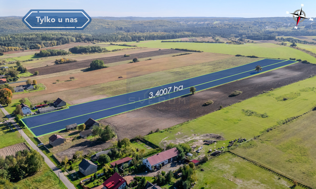 Duża działka budowlana Pabianice gm. Janów - Więcej