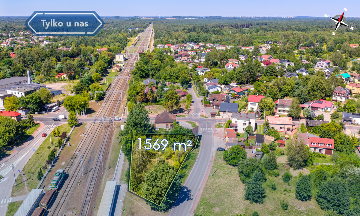 Działka Inwestycyjna centrum Poraja 1 659 m² - Widok 2