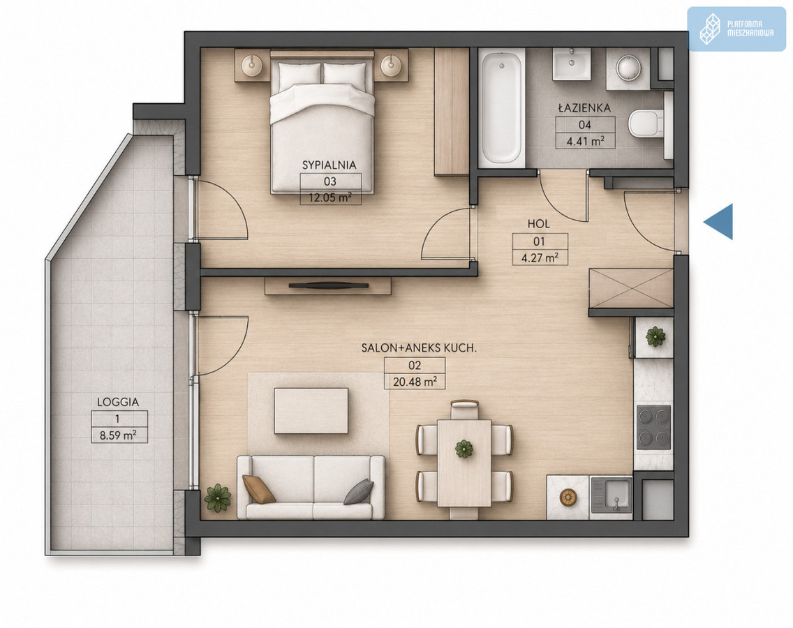 Apartment in Warszawa, Bemowo I, Bemowo - Widok 2