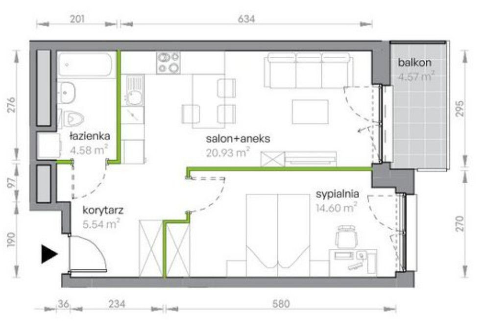 Apartment in Wrocław, Szczepin, Fabryczna - Widok 4