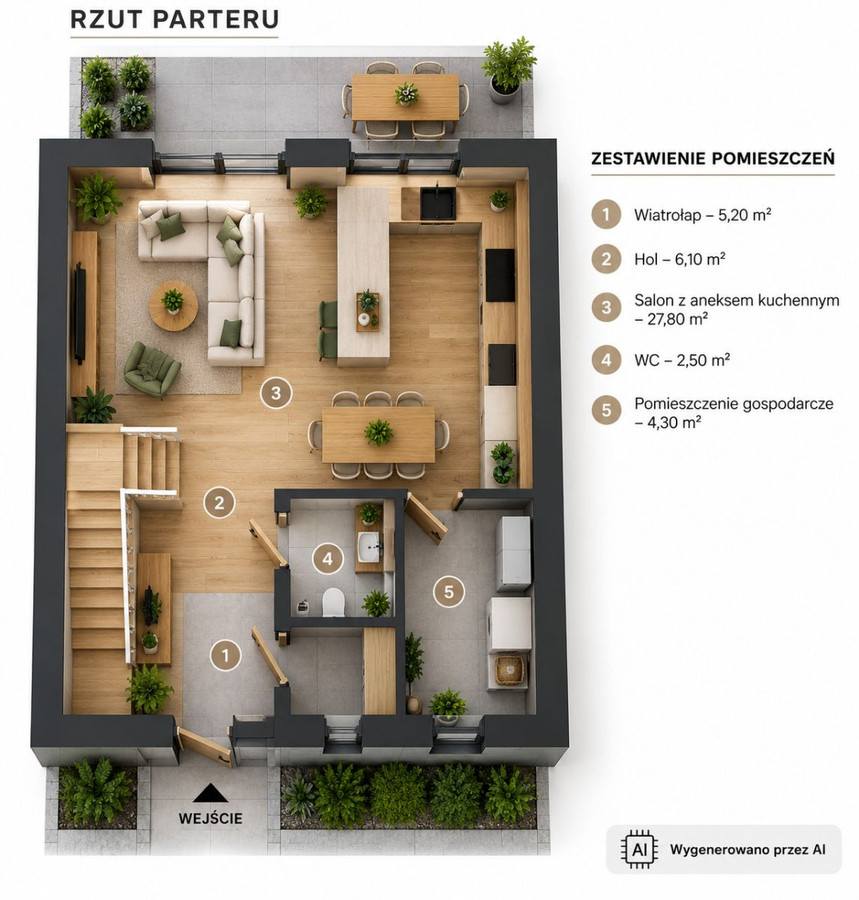 Dwupoziomowe 72 m² | Komfort jak w domu | Kliny