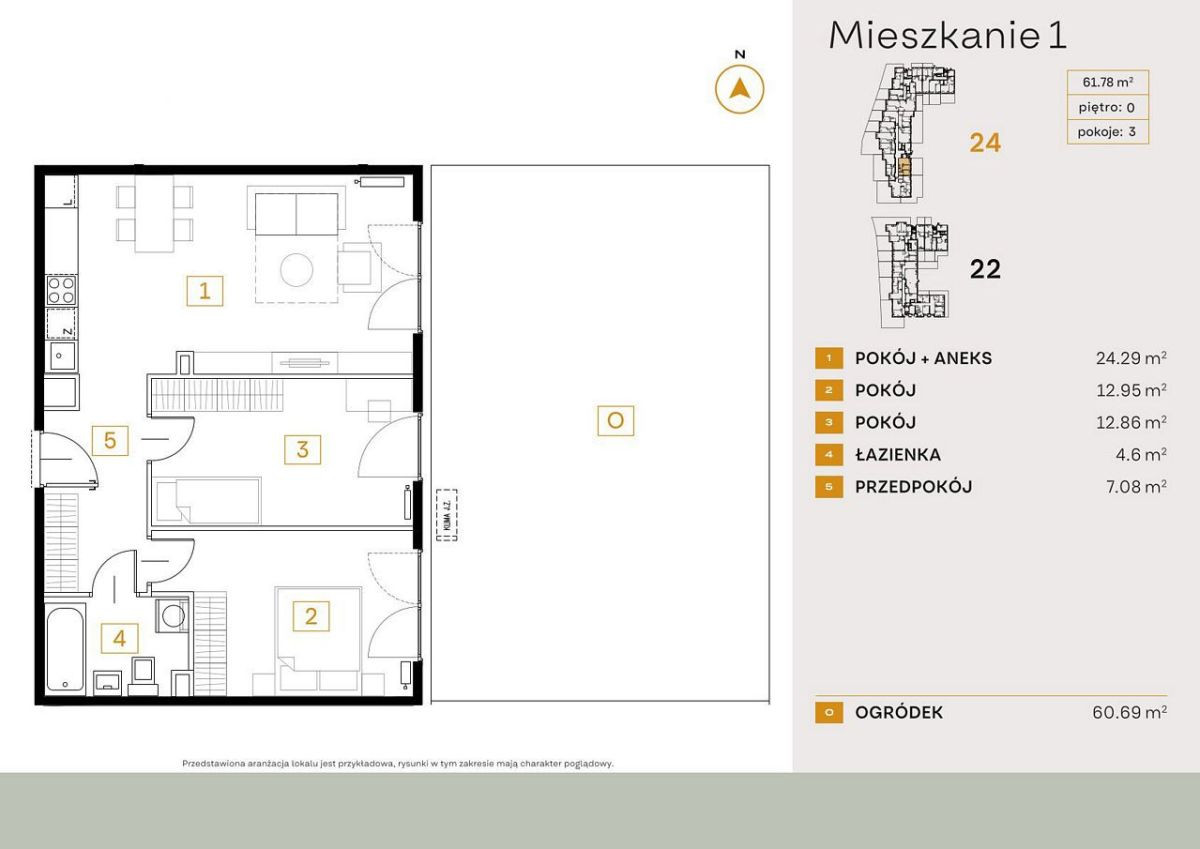 Mieszkanie – Kraków, Stare Podgórze, Podgórze - Widok 3