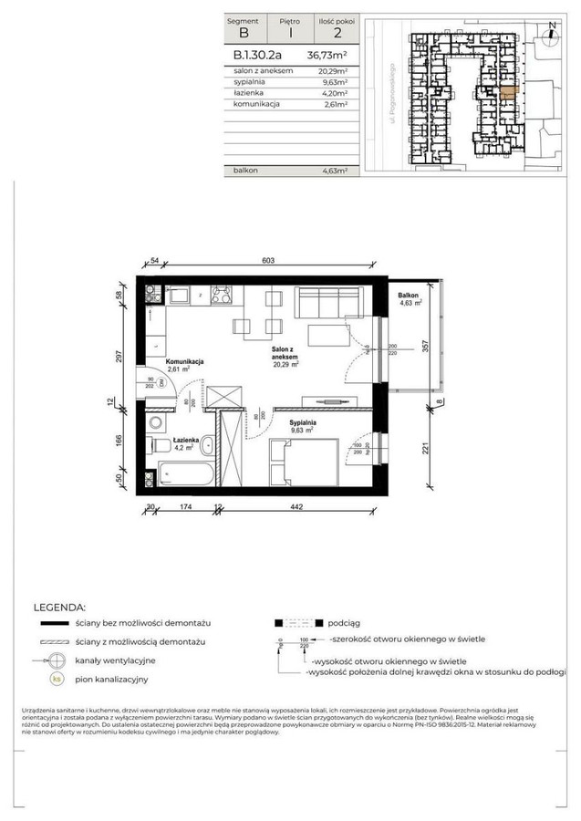 Mieszkanie – Łódź, Polesie - Widok 3