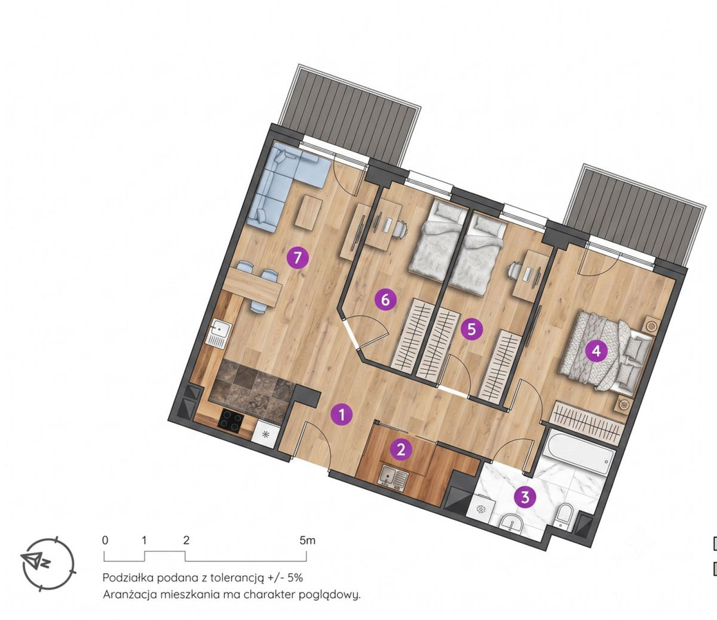 Apartment in Gdańsk, Siedlce - Widok 3