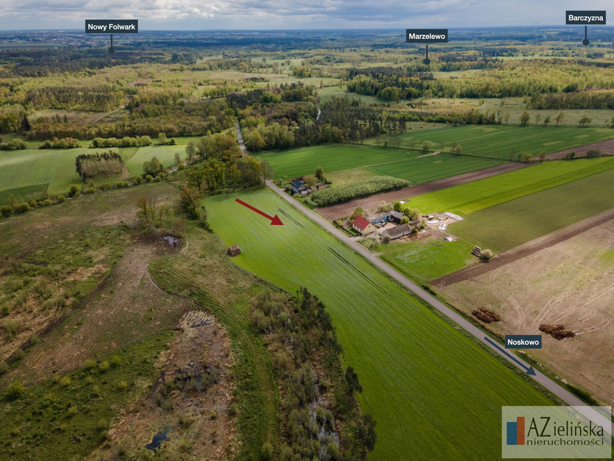 Ostatnia wolna działka, 840 m² Noskowo, Nowy Folwark - Widok 3
