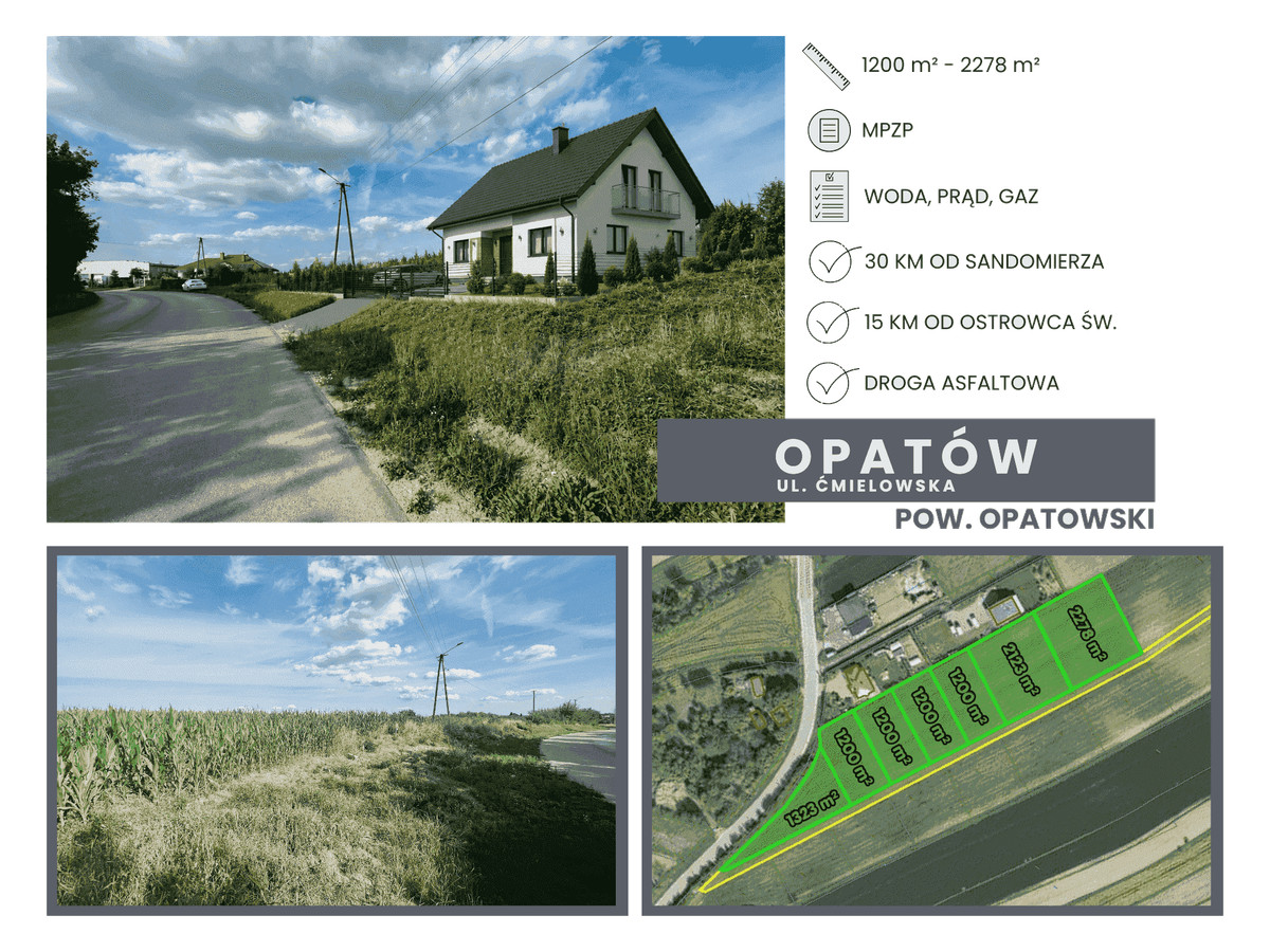 MPZP | Prąd, woda, gaz | Prostokątne, płaskie | Zalew Opatowski - Widok 3