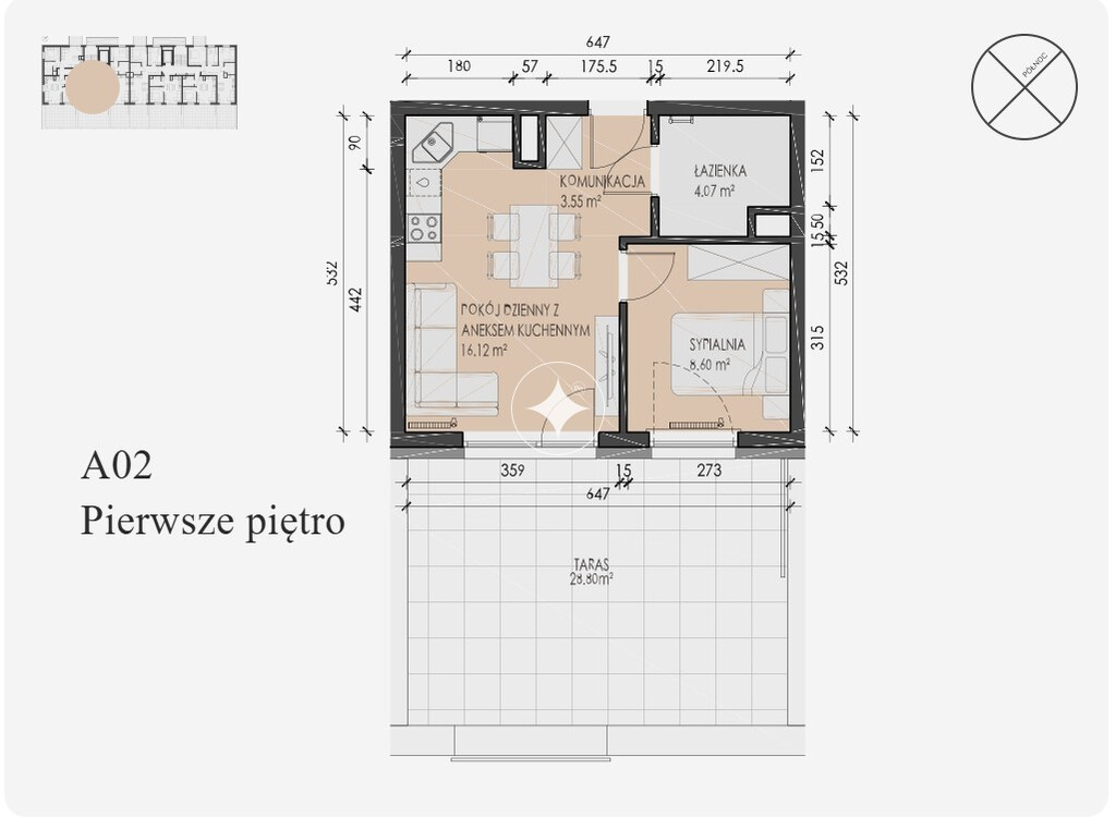 Apartment in Radomsko, powiat radomszczański - Widok 2