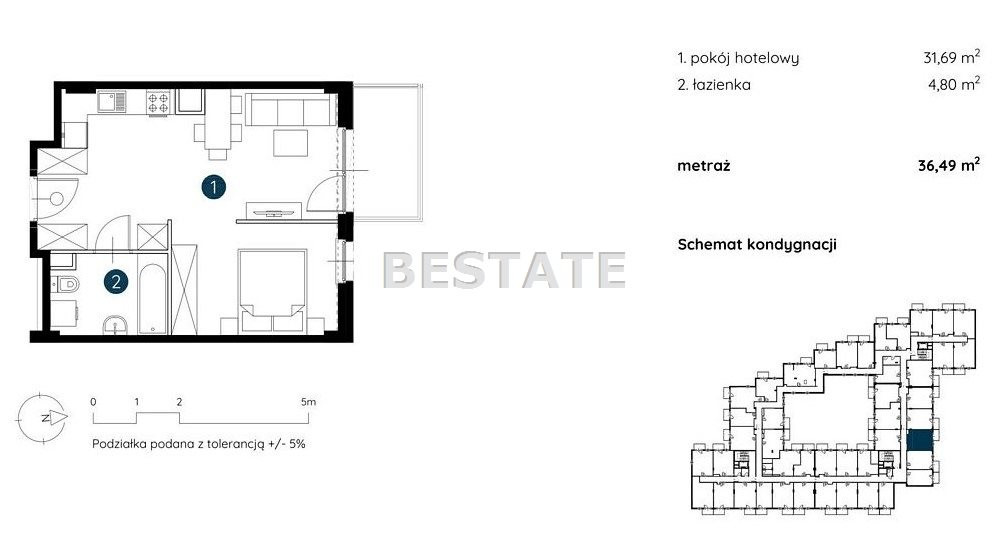 Apartment in Wrocław, Popowice Północne, Fabryczna - Widok 5