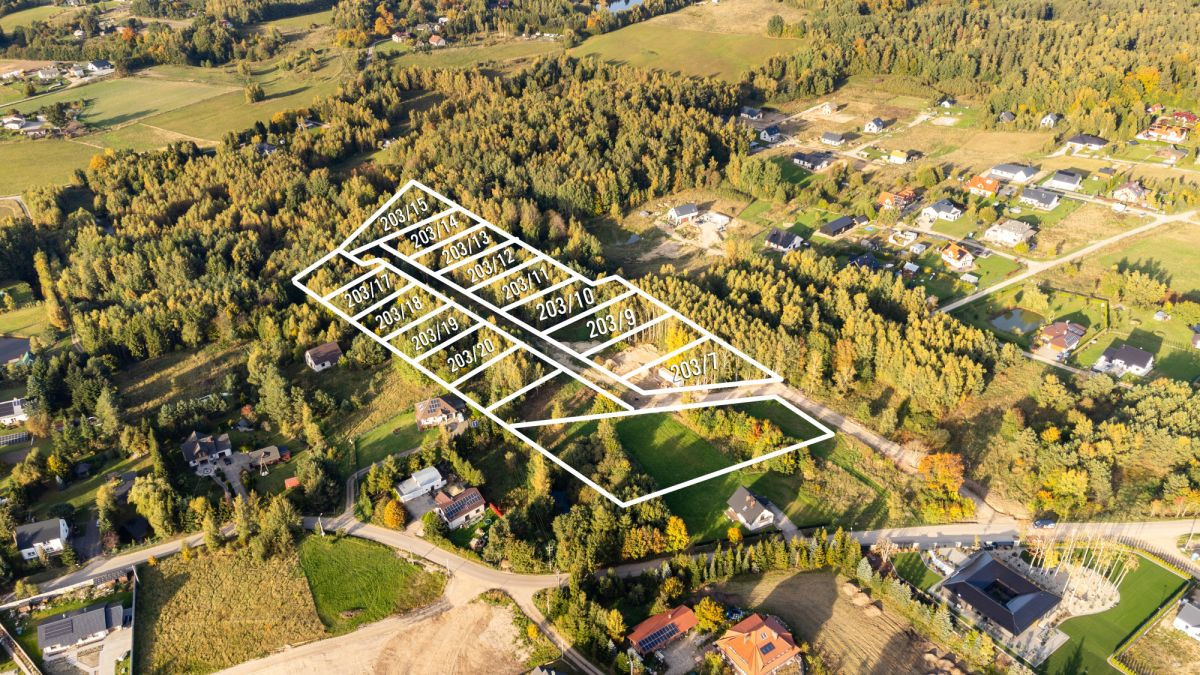 DZIAŁKA BUDOWLANA 1104 m² | POMLEWO | MPZP - Widok 2