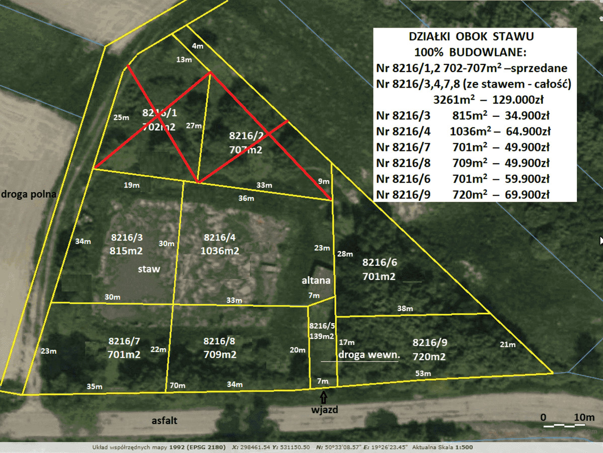 Jura tania działka rolno-budowlana (plan) 4364 m² tylko 159.000zł - Widok 3