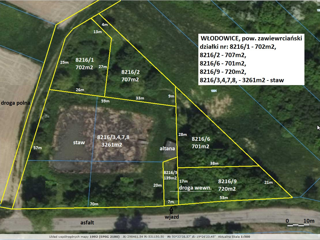 Jura tania działka budowlana (plan) 720 m² cena tylko 69900zł (brutto z 23% VAT) - Widok 5