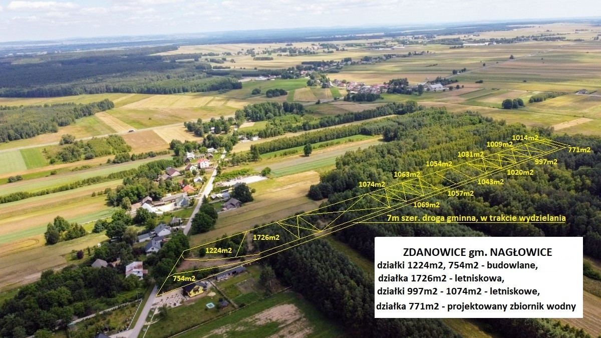 Tania działka rekreacyjna (plan) 1054 m² tylko 54.900 zł - Widok 3