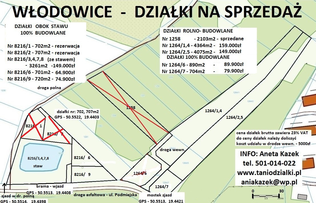 Tania działka budowlana (plan) 701 m² tylko 59.900zł (brutto z 23% VAT) - Widok 5